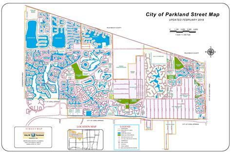 city of parkland map.